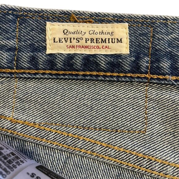LEVIS 501 '93 PREMIUM BIG E Regular Jeans Denim Shorts Men‎ Size 32x7 Button Fly - Picture 6 of 11